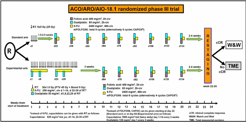 Studienablauf ACO/ARO/AIO-18.1 randomisierte Phase III